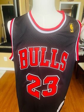 Jordan Chicago Bulls Black, Red and White #23 Jersey